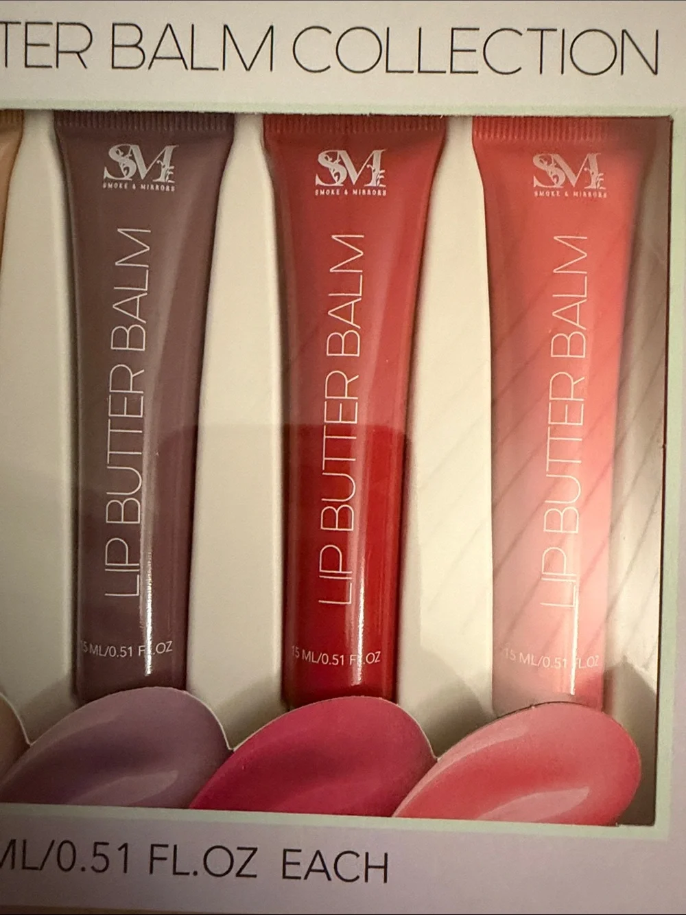 Smoke & Mirrors 5pc Lip Butter Balm Collection - Assorted Pinks & Nudes